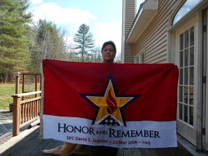 Flag presented to Honor and Remember her son Spc. David S. Stelmat